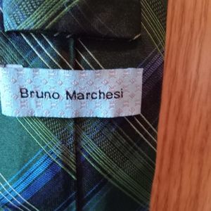 Bruno Marchesi Green Striped Tie